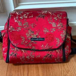 Petunia Pickle Bottom Red Floral Baby Bag